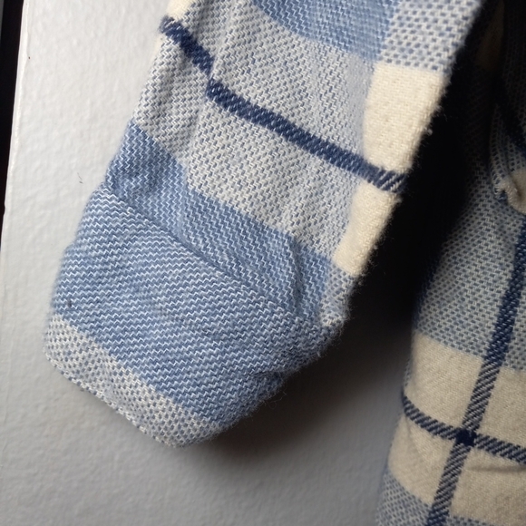 Sz 6-7 Zara Boys Flannel Shrit Blue Plaid Longsleeve Button Down Top - Picture 5 of 10